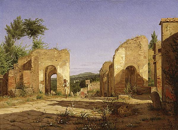 Christen Kobke Gateway in the Via Sepulcralis in Pompeii. France oil painting art